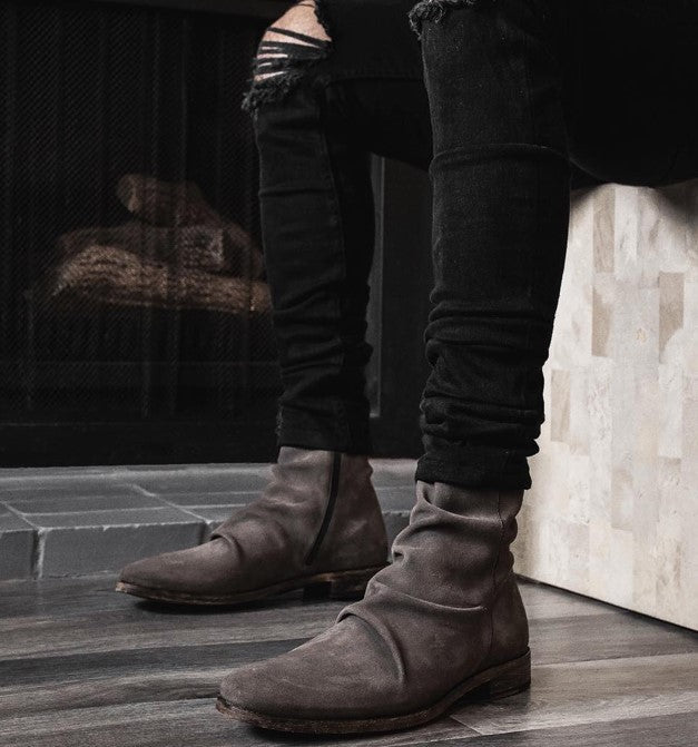 Pleated British Style Short Boots Men's Boots JGBN0011004