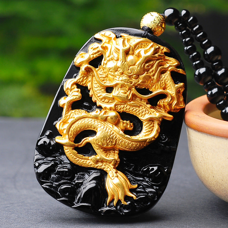 Golden Dragon Plated Pendant Necklace