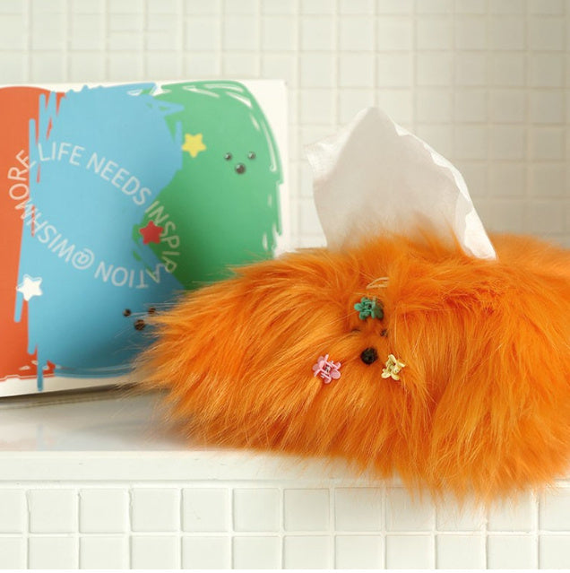 Dopamine Creative Cute Long Haired Dog Living Room Car Drawing Box