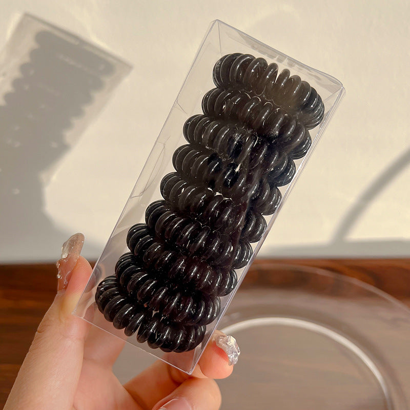 9 Boxed Gradient Gray Phone Line Hair Ring