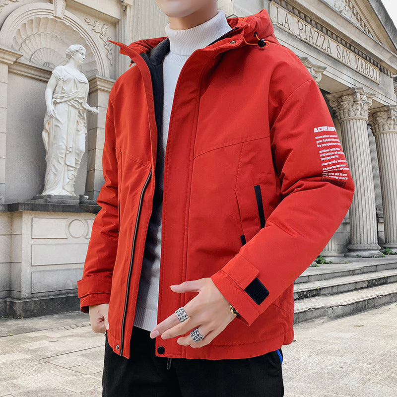 Casual wide and short cotton coat