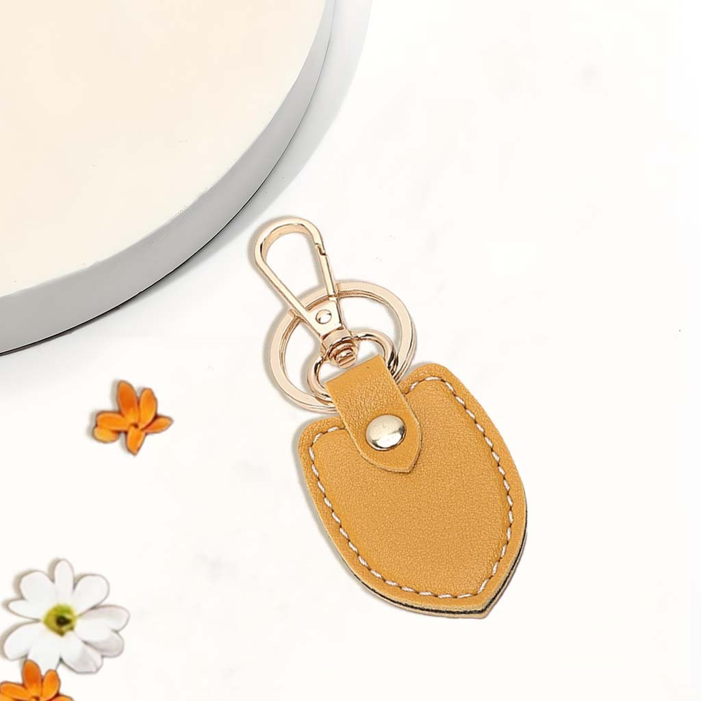 European And American Retro Double-layer Thick Leather Keychain