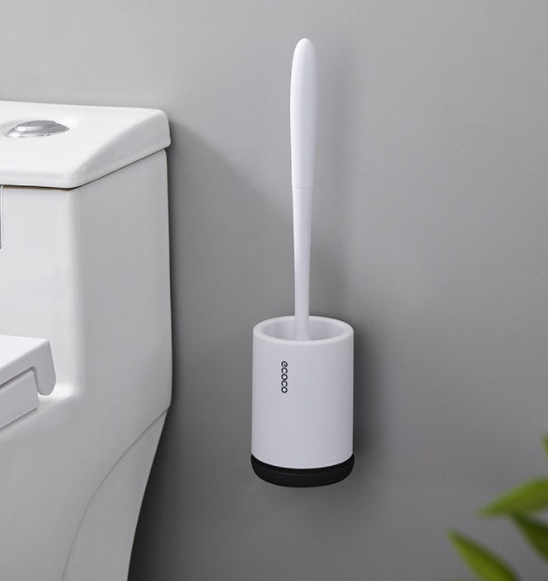 Toilet Brush No Dead Angle Household Toilet Silicone Rack Wall-mounted