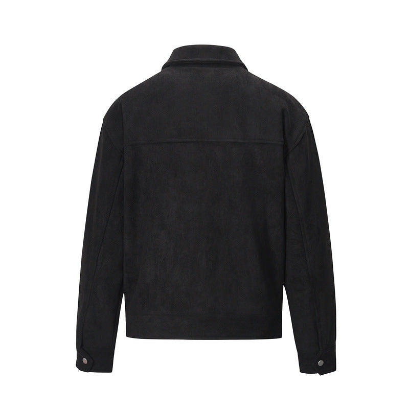 Vintage Solid Deerskin Multi-Pocket Zip Jacket
