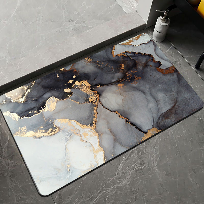 Marble Pattern Soft Diatom Ooze Absorbent Floor Mat