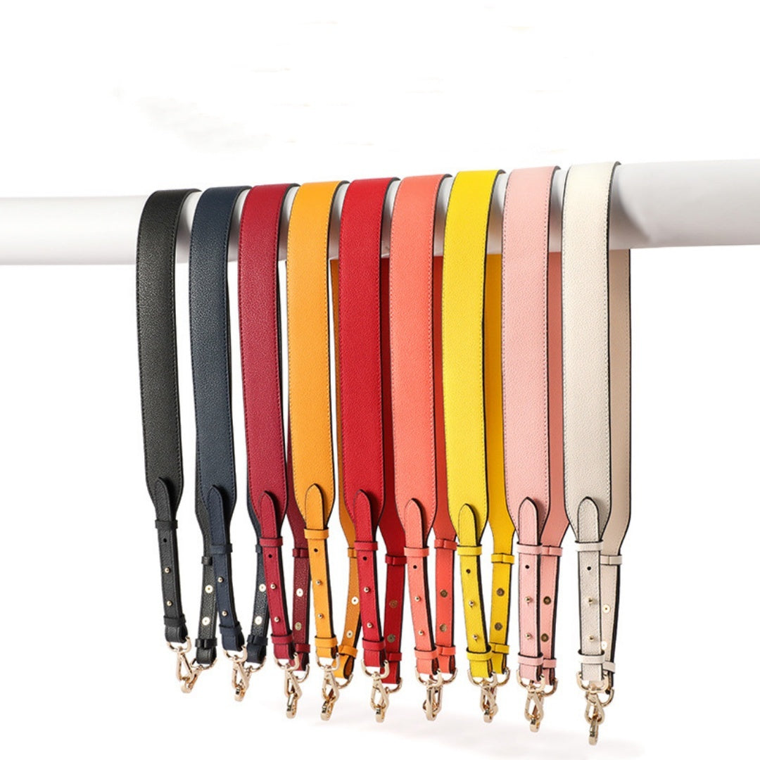 Cowhide Milled Double-sided Wide Shoulder Strap All-match Adjustable
