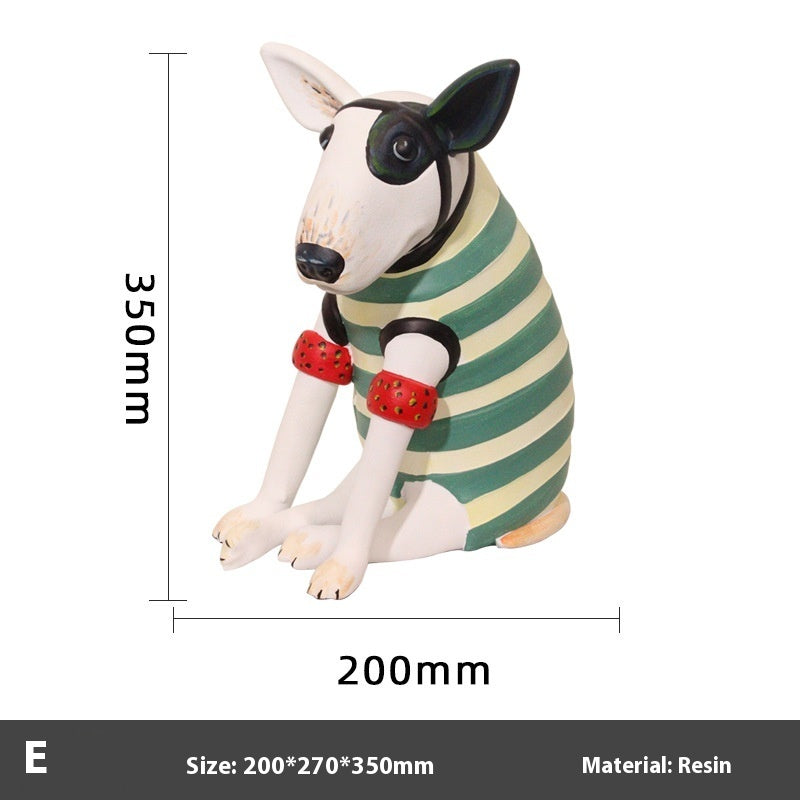 Modern Minimalist Creative Animal Cartoon Dog Decoration Art Sculpture Doll Model Room Children's Room Soft Decoration