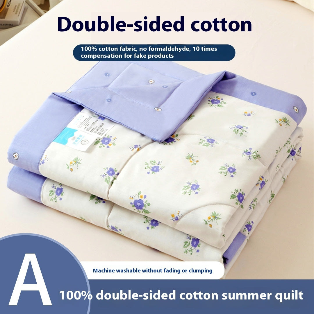 Class A Double-sided Cotton Printing Summer Blanket One-piece Pure
