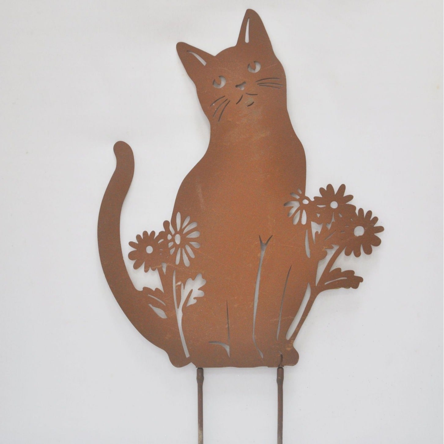 European-style Pastoral Iron Retro Garden Plug-in Kitten Flower Holderwall Decorations Dual-use