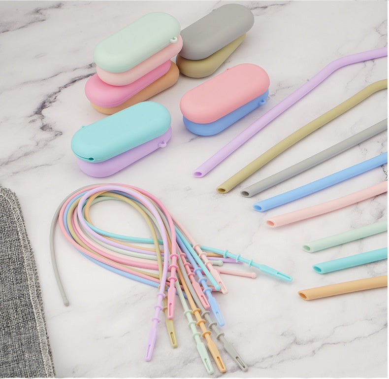 Color Silicone Straw Suit Food Grade