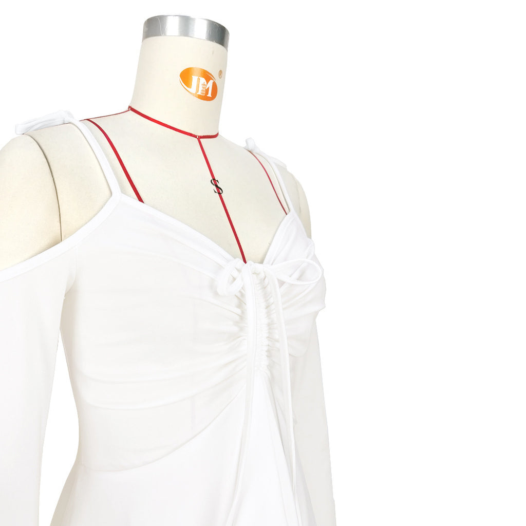 European And American Women's Clothing Irregular Spaghetti-strap Dress