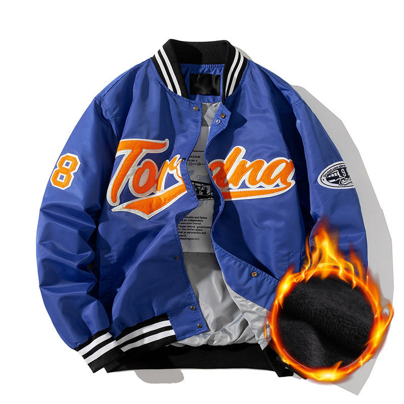 Hooded Embroidered Hip Hop Couple Jacket