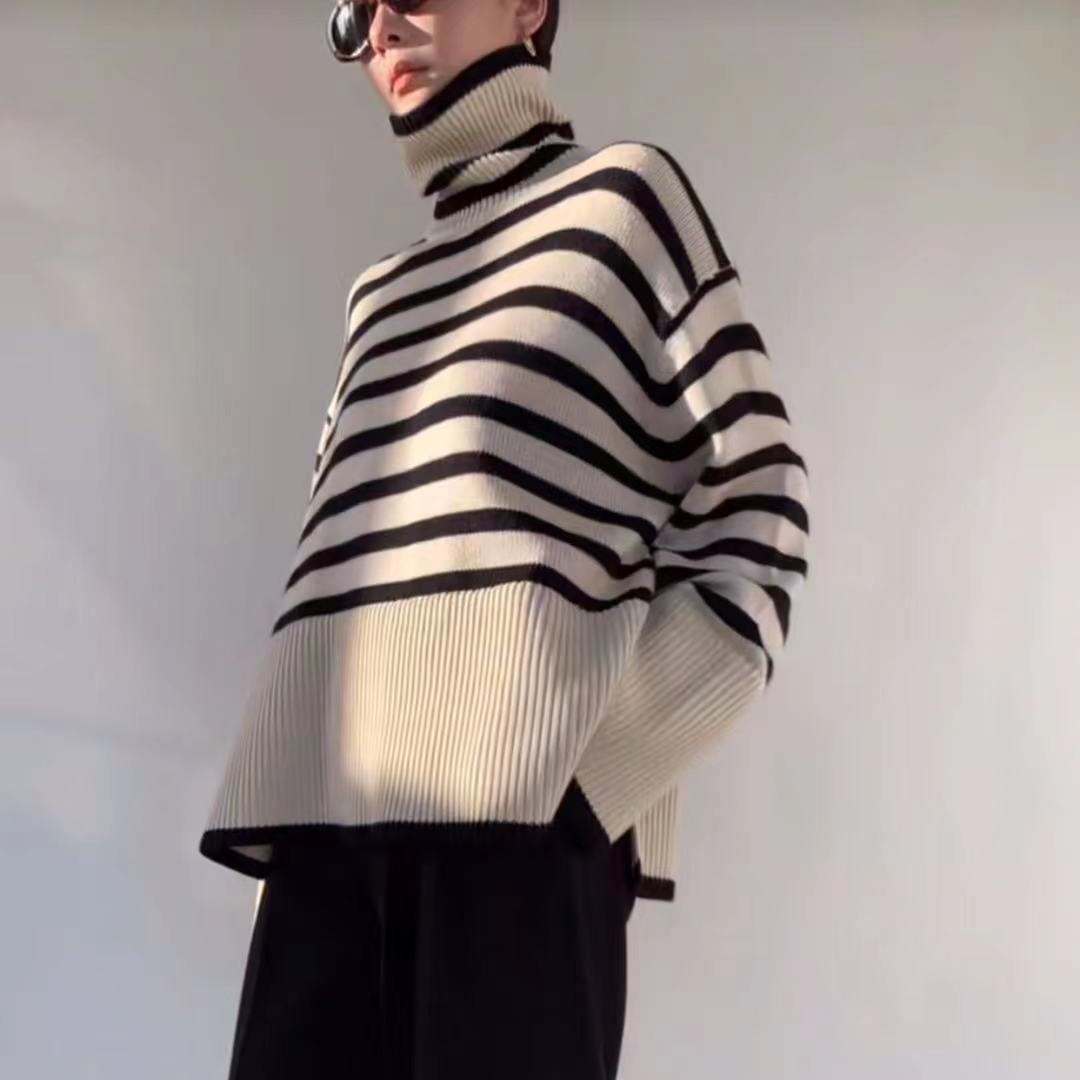 Turtleneck Sweater Women's Lazy Style Loose And Thick Pullover