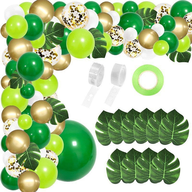 Animal Head Birthday Party Balloon Jungle Set Monstera Theme