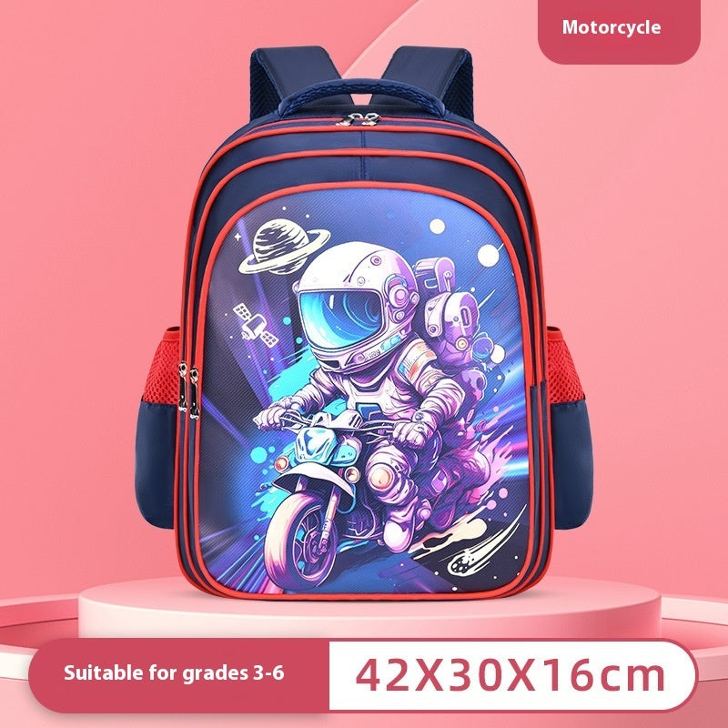 Astronaut Schoolbag Boy Double Shoulders Backpack Grade 3-4