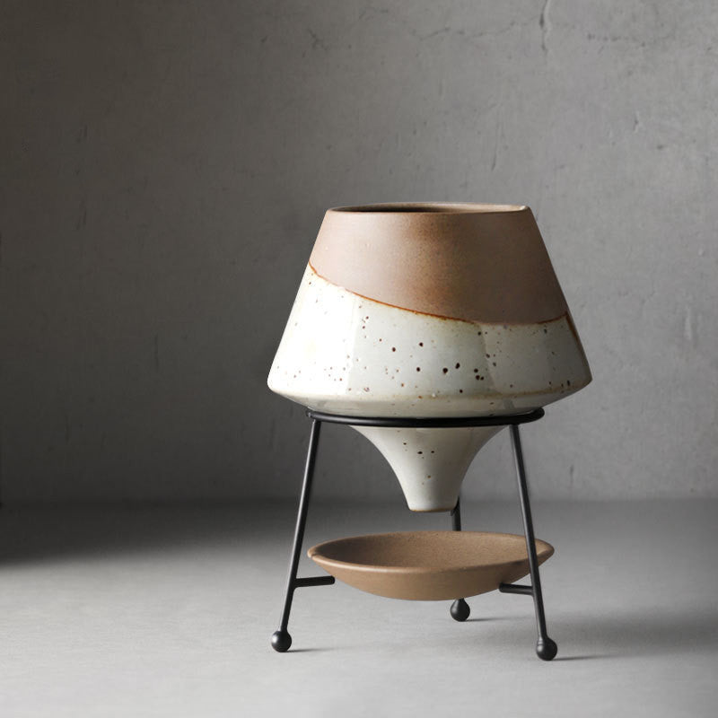 Creative Ceramic Flower Pot Nordic Iron Frame