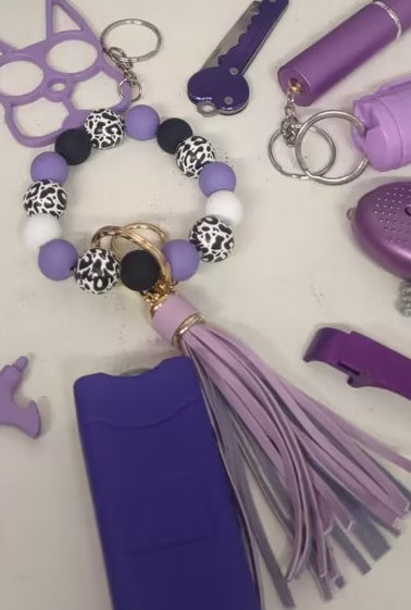 Silicone Beads Key Pendants Bracelet