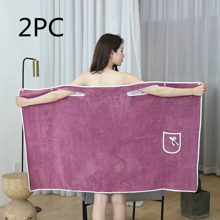 Coral Fleece Bath Skirt Pure Cotton Soft Water-absorbing Thickened Covered Bathrobe Chest-wrapped