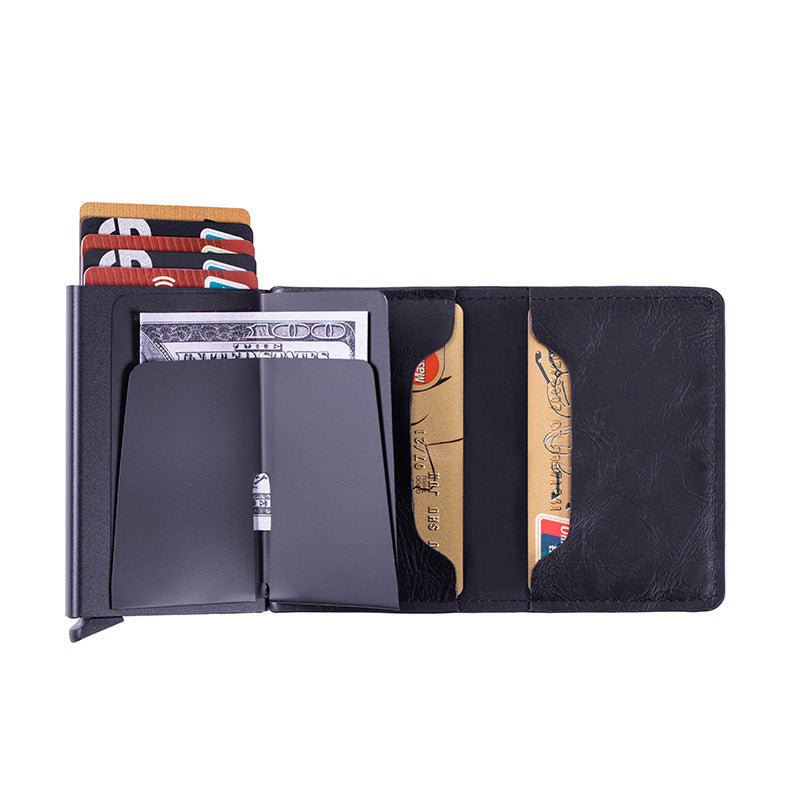 Metallic Aluminium Anti-theft Swiping Anti-magnetic RFID Wallet Card Holder