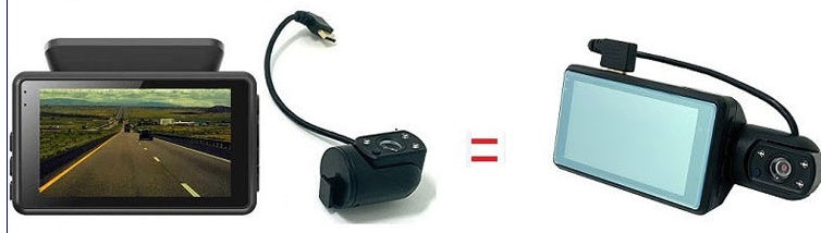 HD 1080P Driving Recorder 3 Inch Screen Car Front And Rear Dual Lenses