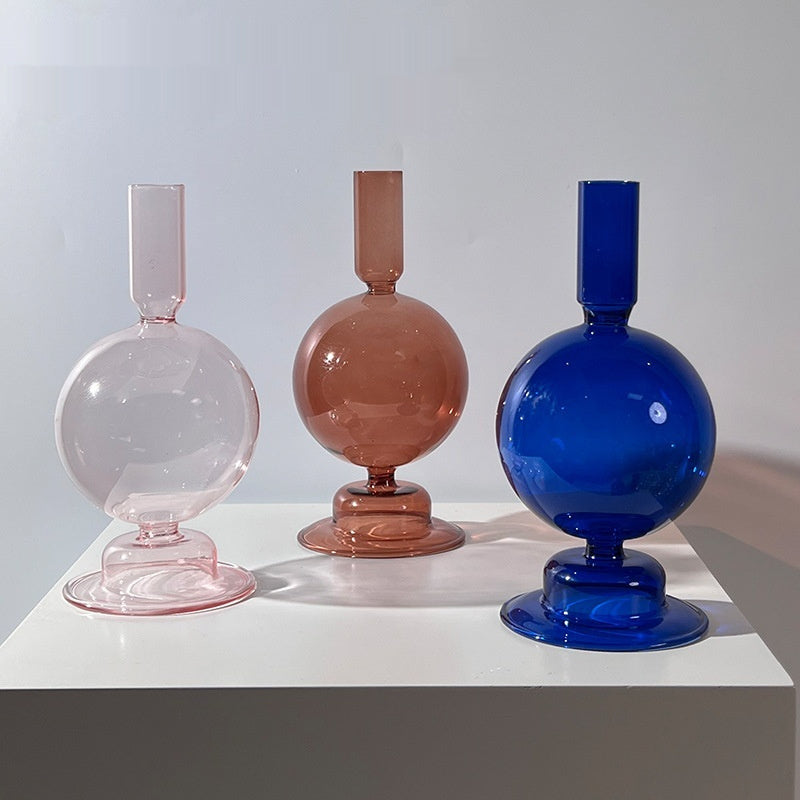 Modern Minimalist Creative Stained Glass Candlestick