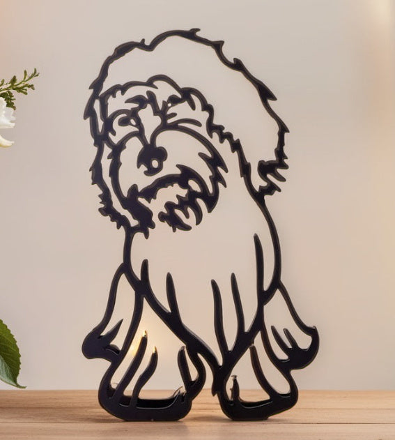 Simple Metal Dog Art Sculptured Ornaments Home Decoration