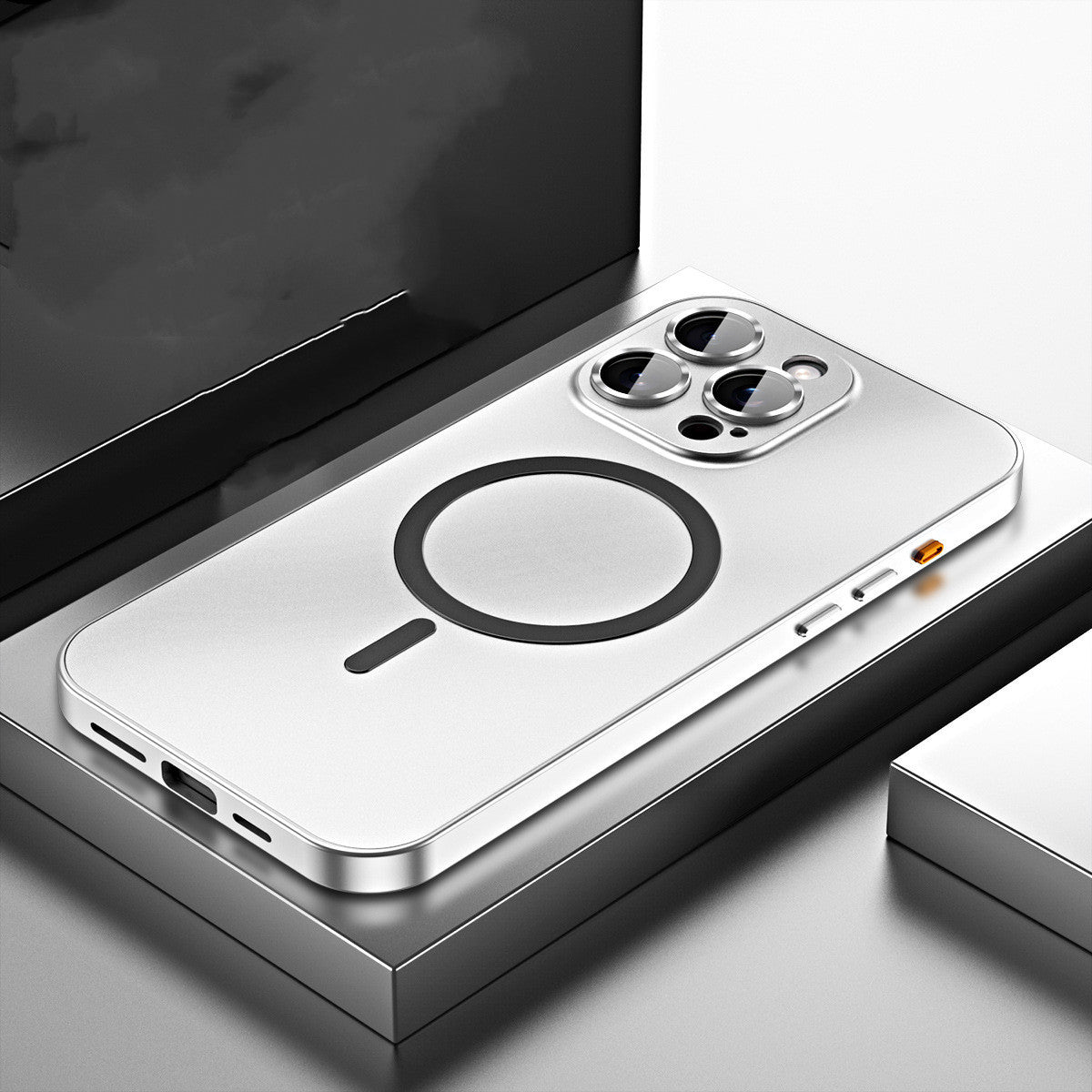 Spring Fastener Metal Frame Magnetic Phone Case