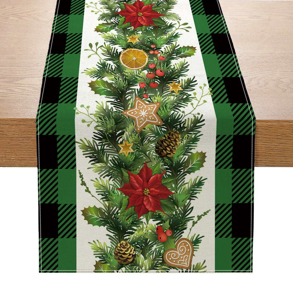 Christmas Snowman Santa Claus Creative Tablecloth