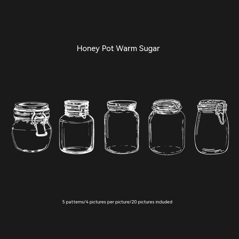 Dried Flower Bookmark Creative Glass Bottle Container PET Sticker Bookmark