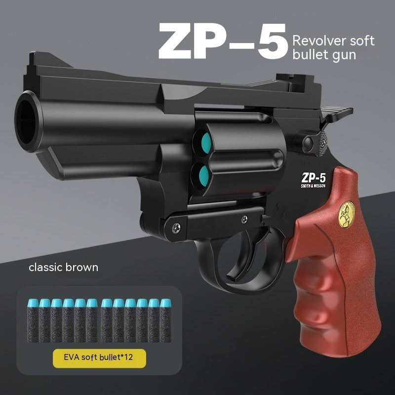 Children's Left-wheel Soft Bullet Gun Continuous Pistol Toy Smashing Gun Simulation Boy