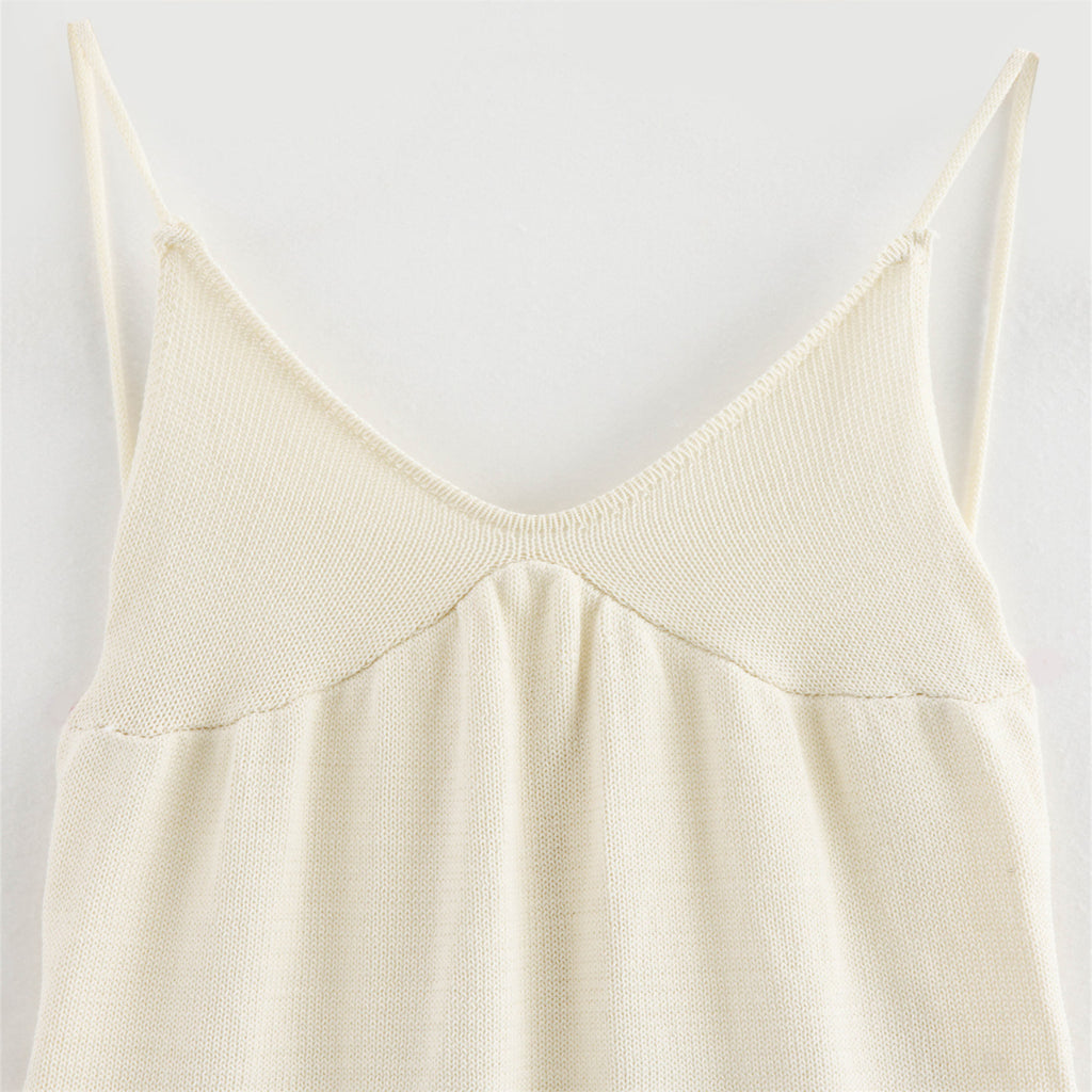 Women's Braces Skirt Three-dimensional Flower Knitted Backless Lace-up Dress