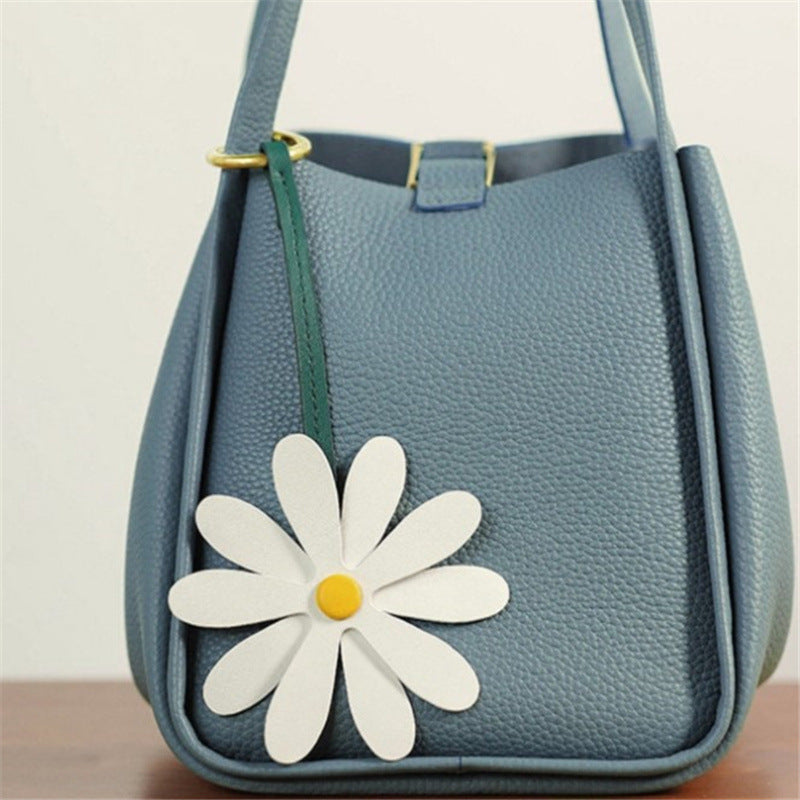 Daisy Leather Bag Accessories Pendant