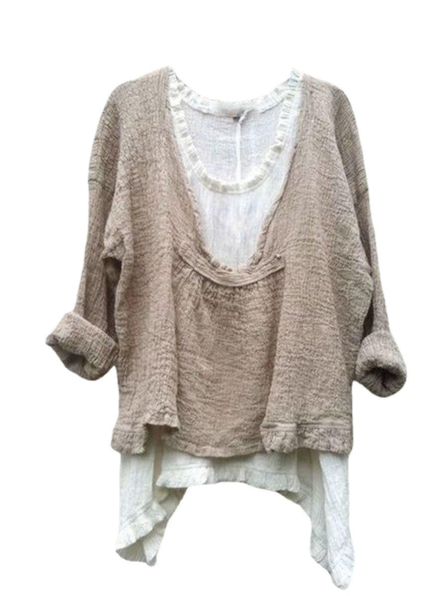 Casual Cool Long Sleeve Solid Color T-shirt