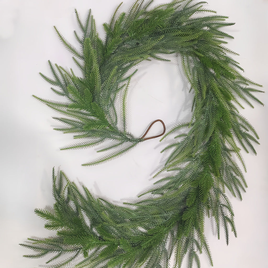 Christmas Decoration Soft Rubber Pine And Cypress Rattan Door Hanging