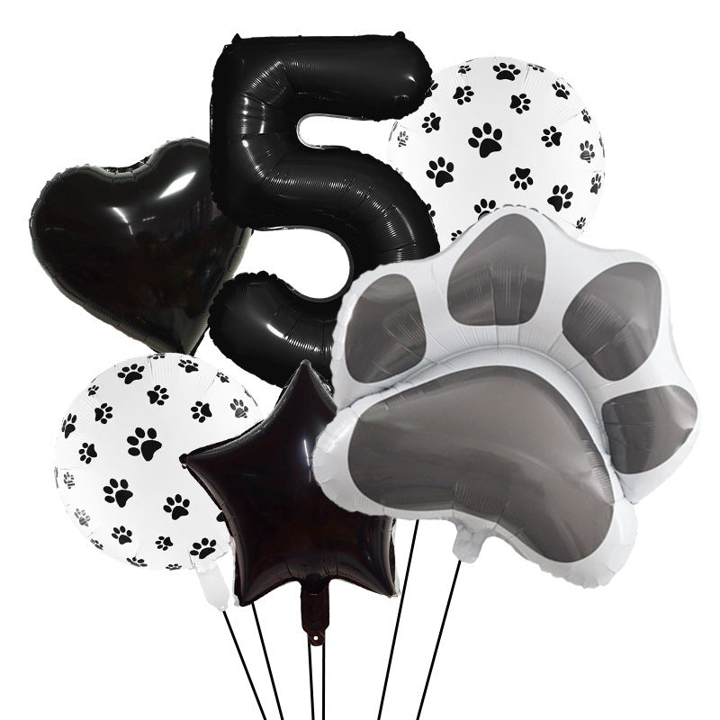 Animal Party Dog Cat's Paw Aluminum Balloon