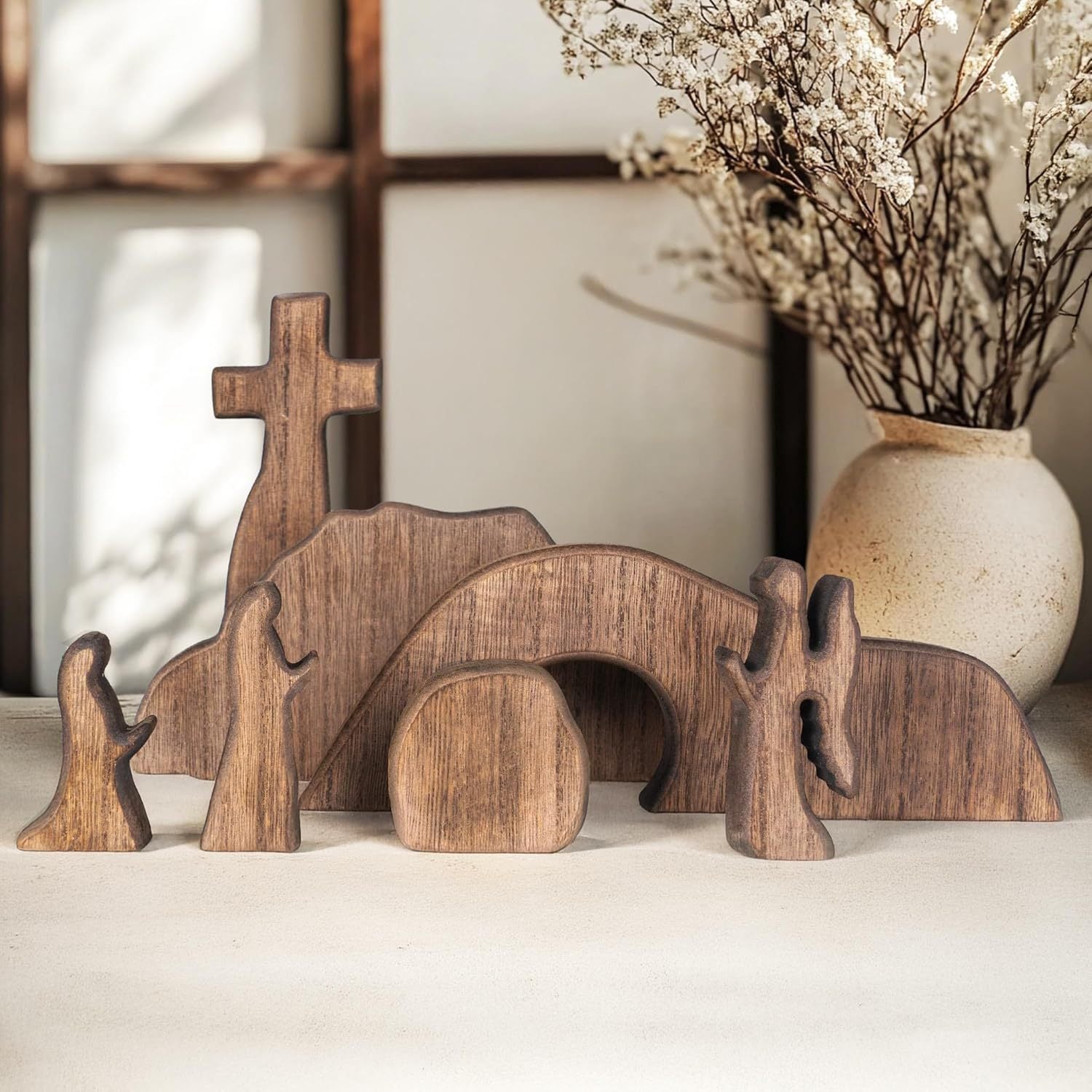 Cross Easter Site Wooden Decorative Desktop Ornaments