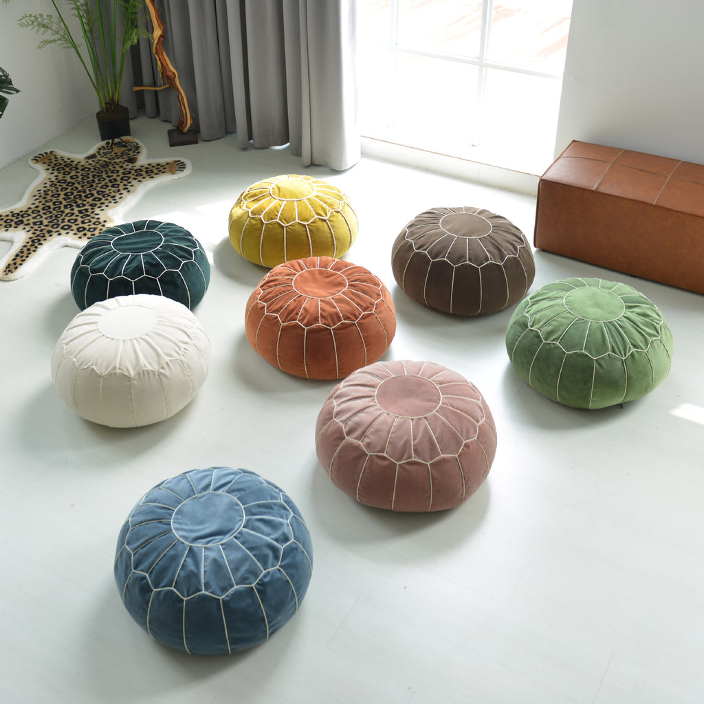 Candy Color Velvet Cute Puff Beanie Sofa