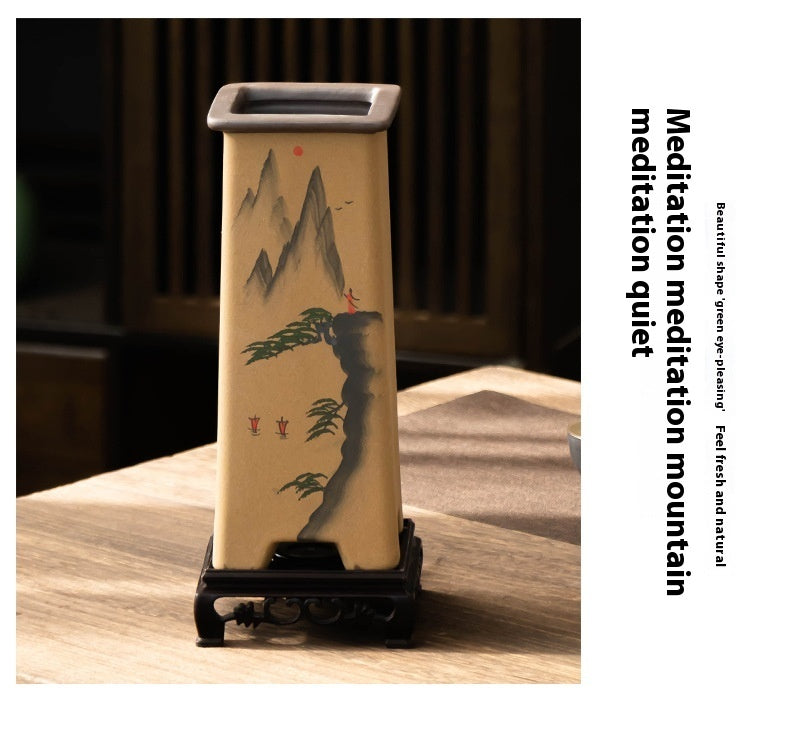 Purple Sand Retro Clivia Special Bonsai High Leg Plant Pot Home Indoor Desktop Decoration With Support