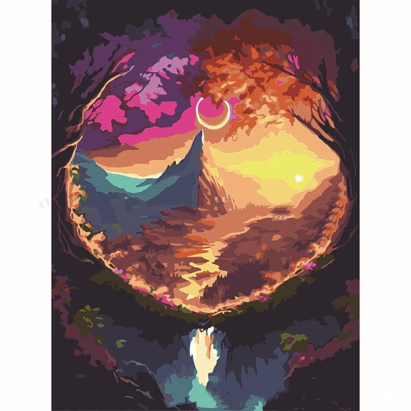 Diy Digital Oil Painting Batch Christmas Color Filling