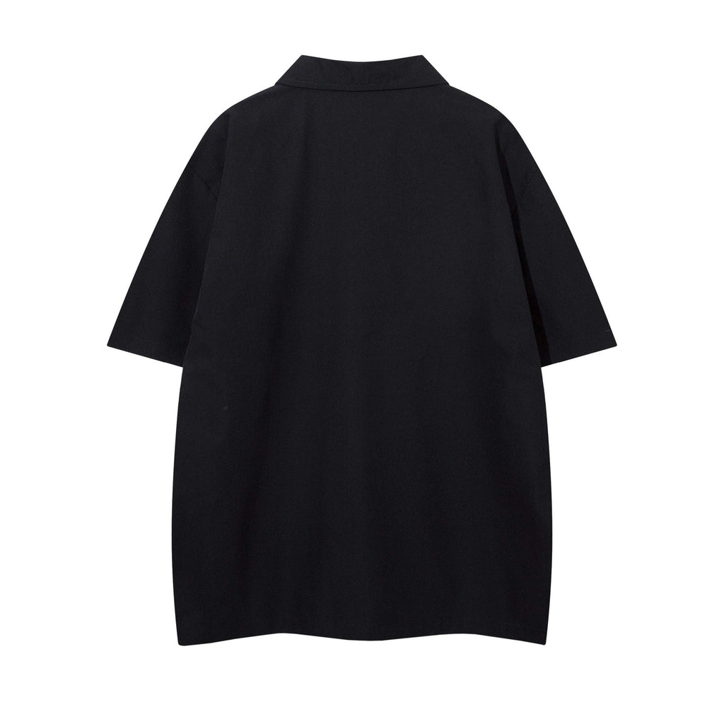 High Street American Stitching Contrast Color Zipper Lapel Lining