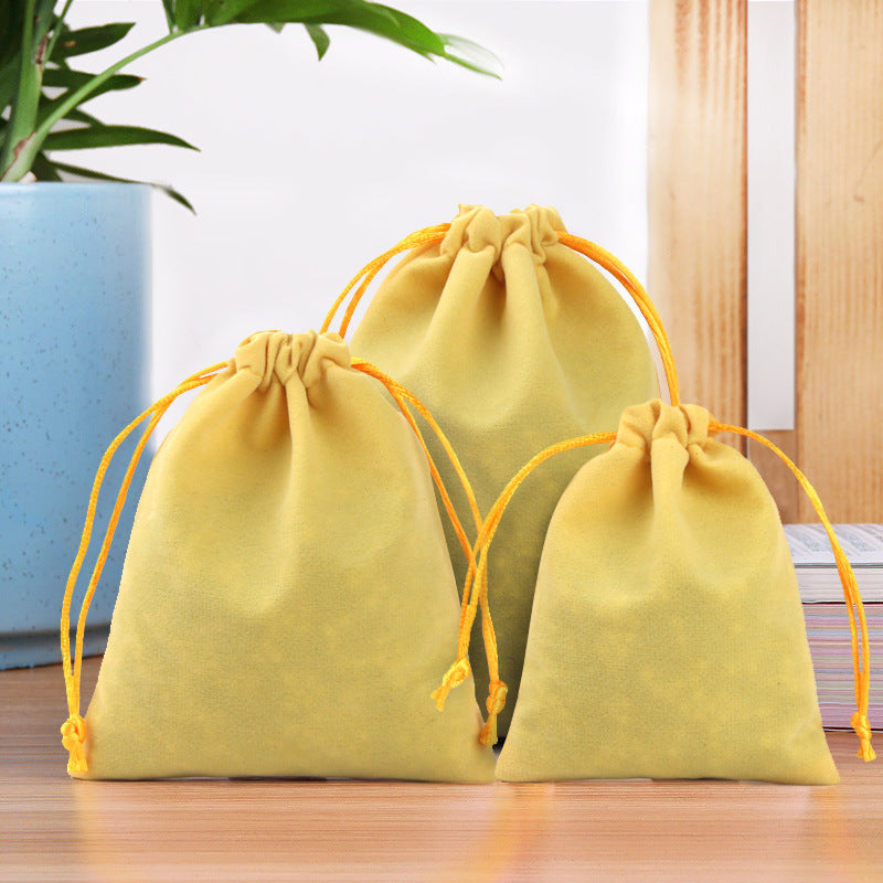 Flannel Bag Jewelry Packaging Drawstring Drawstring Pocket