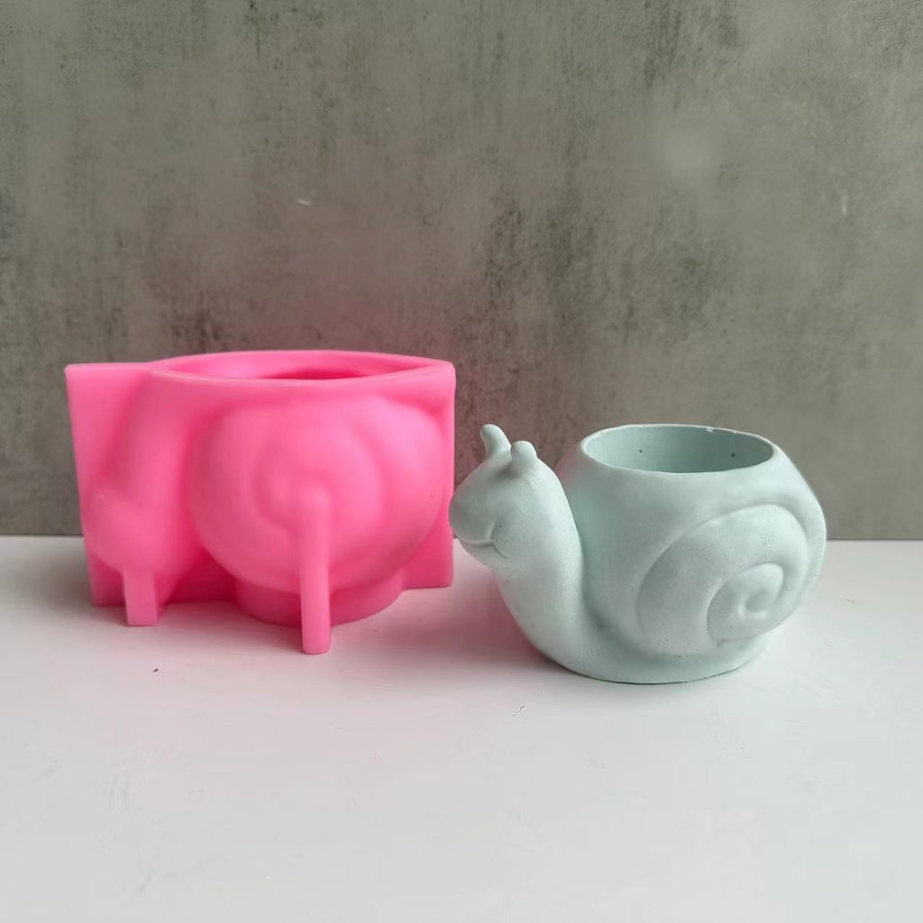 Snail Flower Pot Silicone Mold Gypsum Mold Concrete Silicone Mold