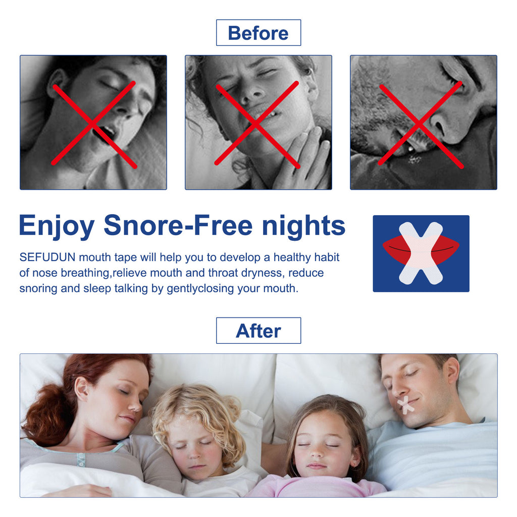 Adult And Children Sleep Open Mouth Stickers