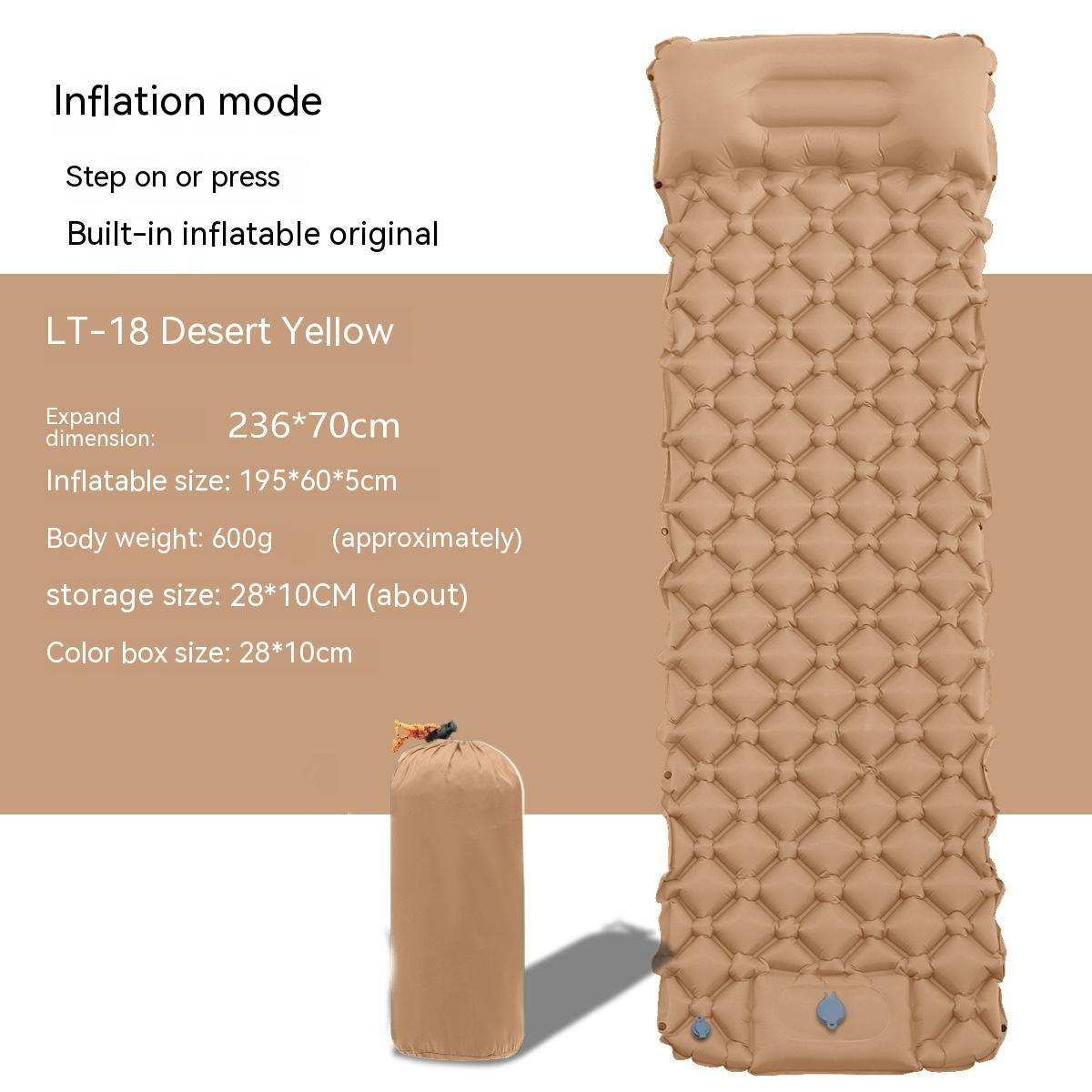 Outdoor Ultra-light Inflatable Mattress TPU Multi-person