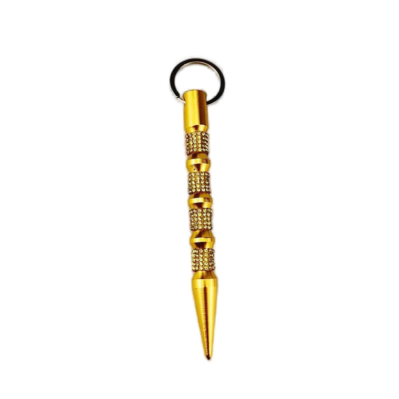 Metal Portable Self-defense Stick Keychain Pendant