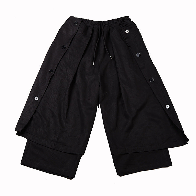 Casual pants ankle-length hakama pants
