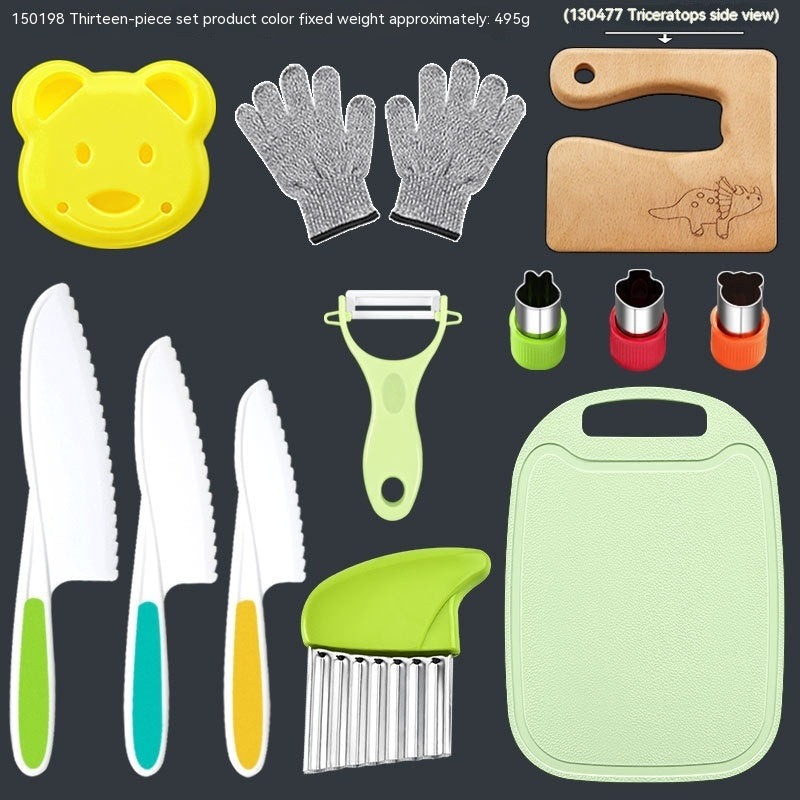 Children's Anti-cutting Gloves Cutting Board Fruit Knife