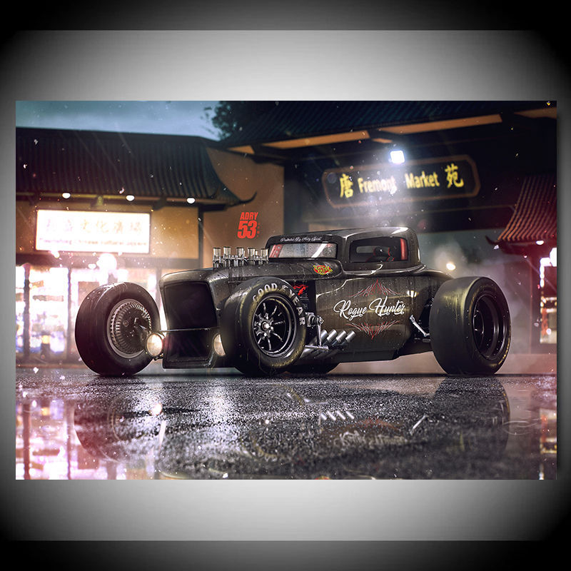 Art Picture Canvas Painting Rogue Hunter Hot Stick Tuned Car Painting