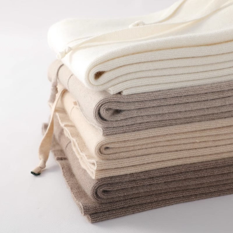 Fall And Winter Outer Wear Knitted Drooping Wide-leg Pants