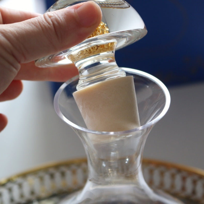 High-grade Gold Foil Crystal Glass Wine Tankard Exquisite Household